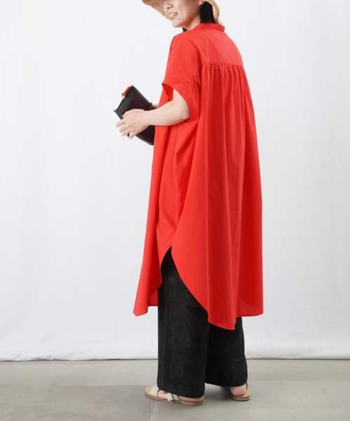 「LUCA/LADY LUCK LUCA」 半袖ワンピース FREE レッド レディース_画像3