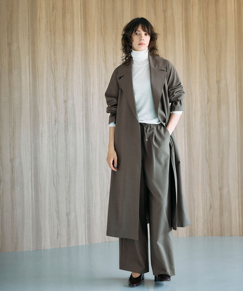 N.O.R.C コート アウター ベルテッドロングコート「CLEAN MOTION