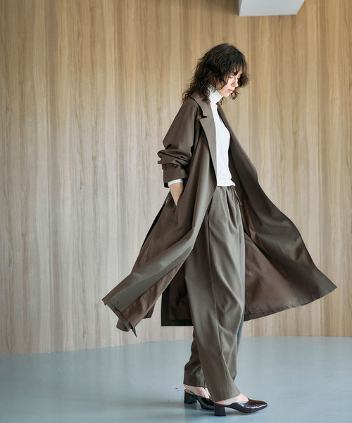 N.O.R.C コート アウター ベルテッドロングコート「CLEAN MOTION