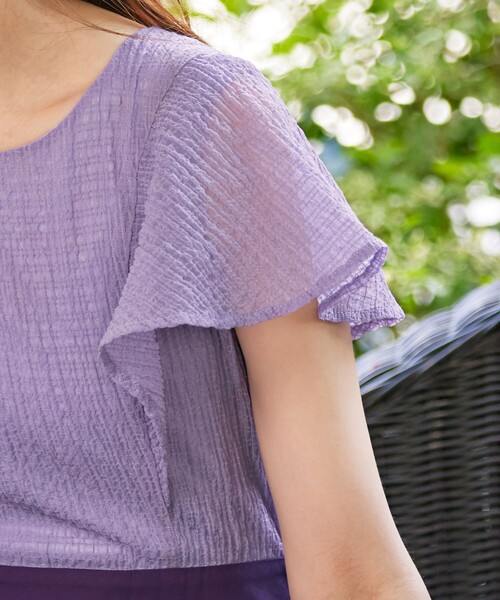 Tiaclasse 半袖ワンピース 9号 ラベンダー レディース : ZOZOTOWN