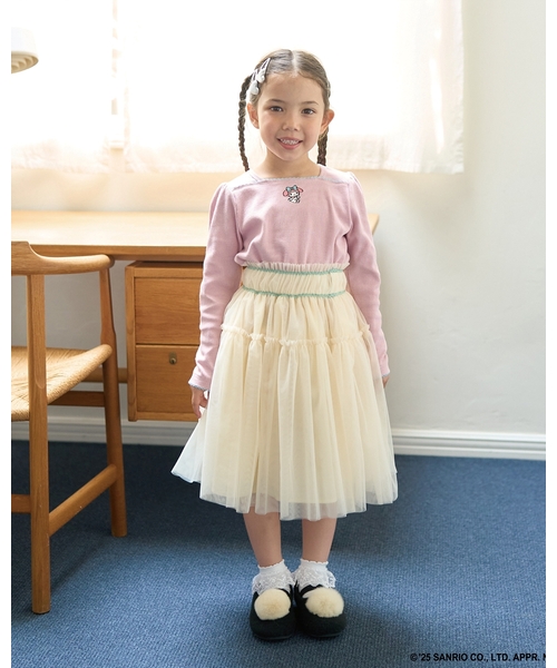 スカート ギャザーたっぷりチュールスカート キッズ 子供服 女の子