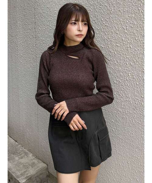 MURUA（ムルーア） ニット セーター クロスリブニット レディース