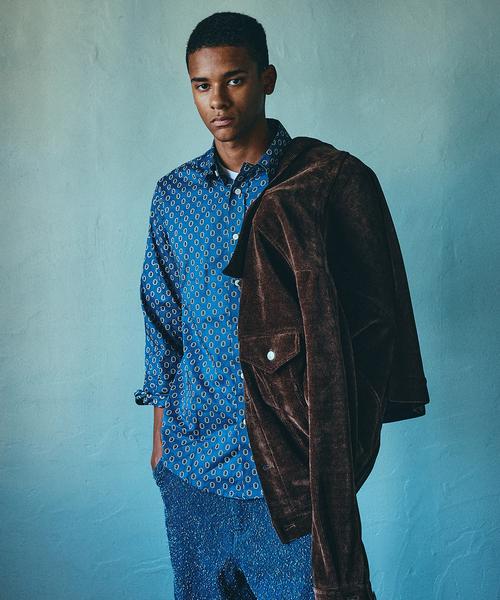 【ffcd】FanoStudios コーデュロイカラーデニムジャケット・S ffcd】FanoStudios コーデュロイカラーデニムジャケット・S ffcd