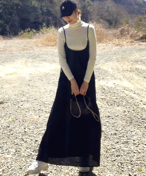 「ARCADE」 キャミソールワンピース FREE ブラック レディース_画像4