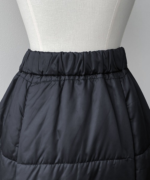 ELFRANK スカート 「2025AW」バイカラー キルティング フレアスカート