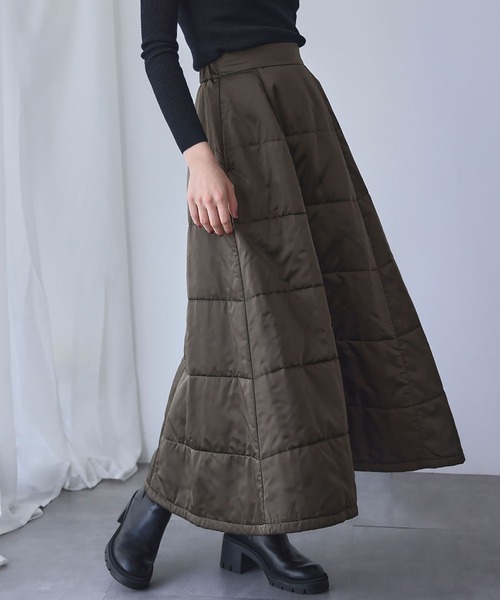 chataro エストネーション キルティングフレアスカート ホワイト フラワーキルティングスカート | フレアスカート | NOELA OFFICIAL WEB