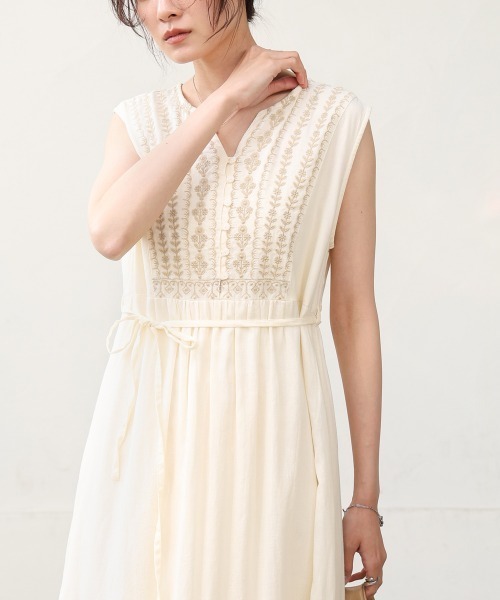 「Bab」 ノースリーブワンピース S アイボリー レディース_画像5