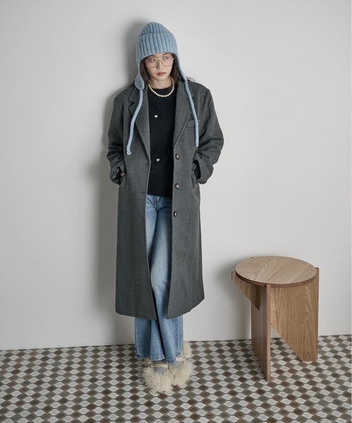 THE Yon ニット セーター ハート刺繍ニットプルオーバー レディース