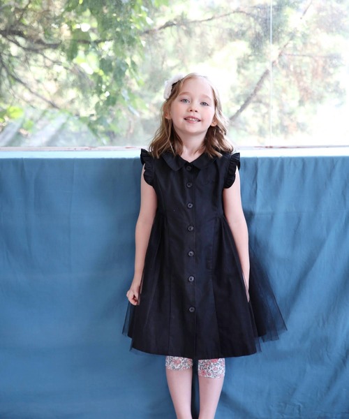 「Rora」 「KIDS」半袖ワンピース 140cm ブラック キッズ_画像3