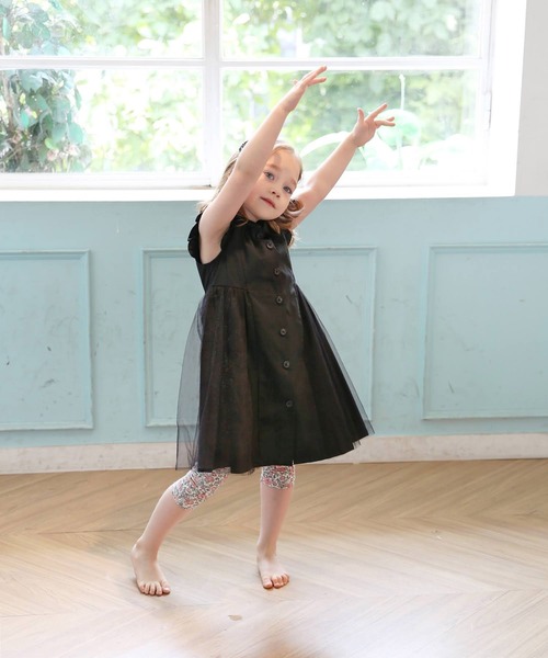 「Rora」 「KIDS」半袖ワンピース 140cm ブラック キッズ_画像5