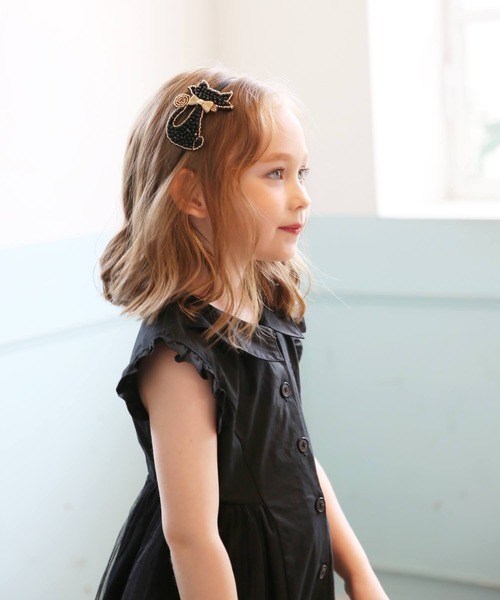 「Rora」 「KIDS」半袖ワンピース 140cm ブラック キッズ_画像8