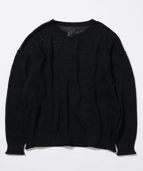 「HINSON」 長袖ニット LARGE オリーブ メンズ_画像3