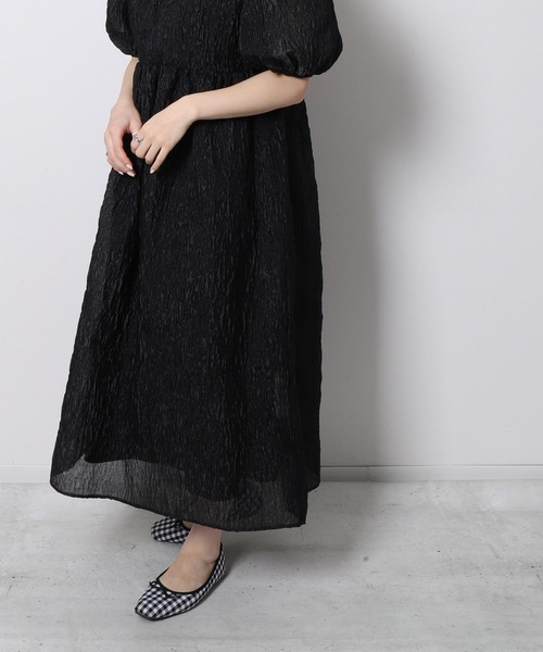 「Re.Verofonna」 半袖ワンピース MEDIUM ブラック レディース_画像9