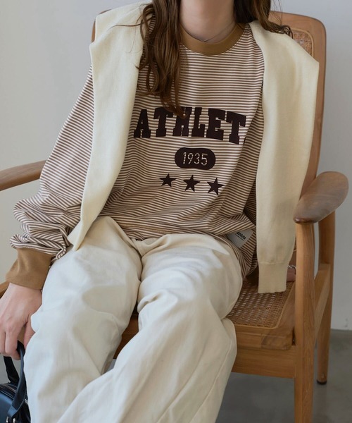 ATHLETA（アスレタ） tシャツ 「 」ボーダーロングスリーブフロッキー