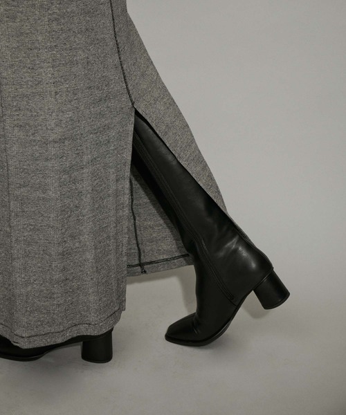 「ADAM ET ROPE'」 ロングブーツ 23.0cm オフホワイト レディース_画像3