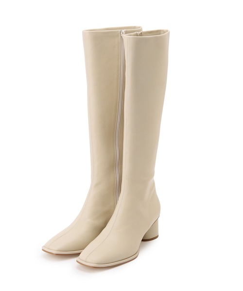 「ADAM ET ROPE'」 ロングブーツ 23.0cm オフホワイト レディース_画像8