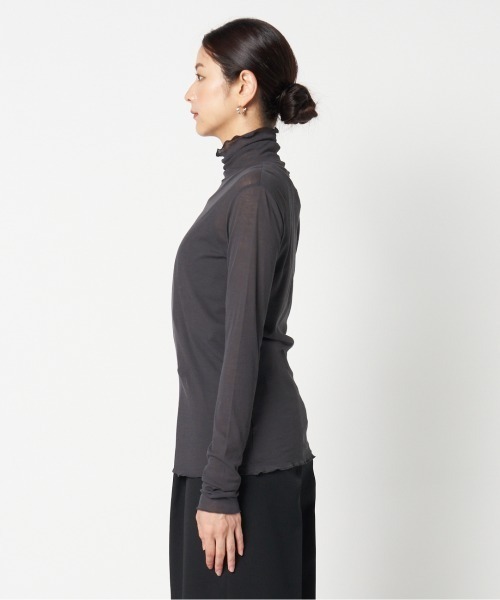 「HELIOPOLE」 長袖カットソー 38 ライトグリーン レディース_画像9