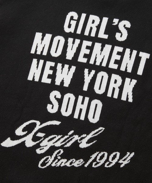 ブランドガール様 X-girl（エックスガール） ニット セーター CURSIVE LOGO AND FACE