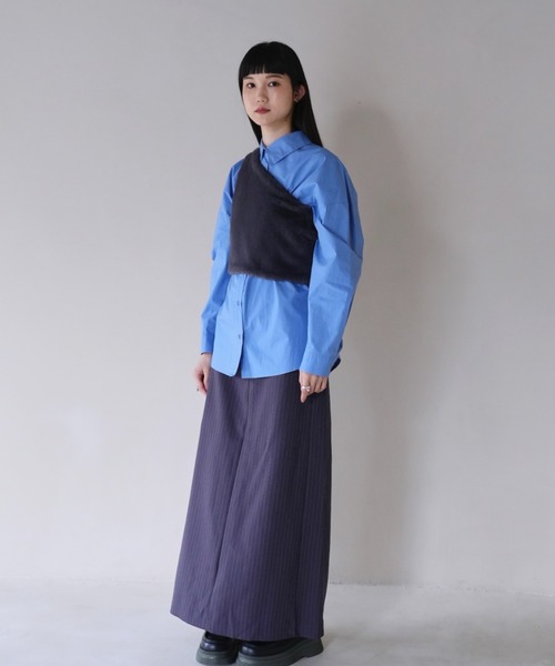 「Uenui」 ノースリーブトップス FREE ライトグレー レディース_画像5