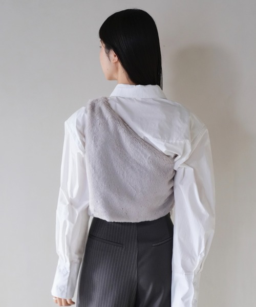 「Uenui」 ノースリーブトップス FREE ライトグレー レディース_画像8