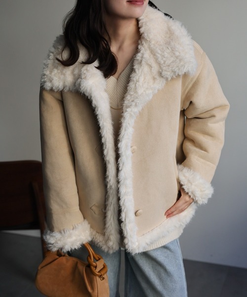 ap retro ムートンコート ボアコート フェイクムートンファー