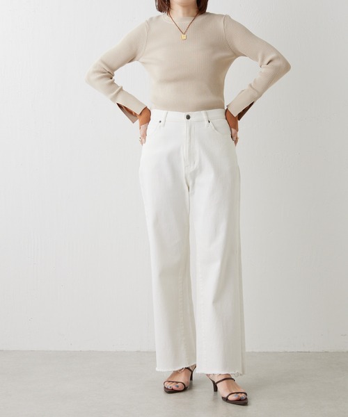 「COLLAGE GALLARDAGALANTE」 長袖ニット FREE ネイビー レディース_画像3