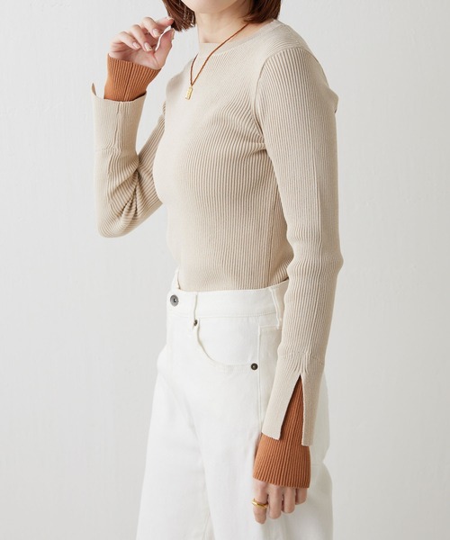 「COLLAGE GALLARDAGALANTE」 長袖ニット FREE ネイビー レディース_画像6