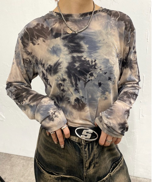 「WHO'S WHO gallery」 長袖カットソー FREE ブラック レディース_画像3