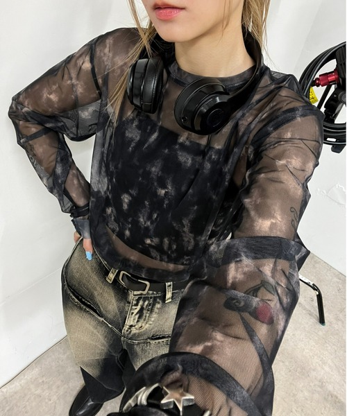 「WHO'S WHO gallery」 長袖カットソー FREE ブラック レディース_画像5