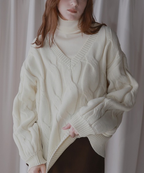 TFW49 美品レディースニットセーター ROUND NECK KNIT（ニット/セーター）｜TFW49（ティーエフダブリュー