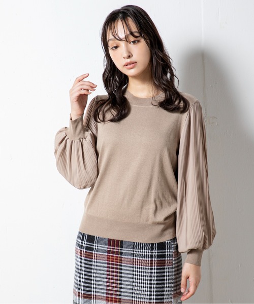 「MILLION CARATS」 長袖ニット FREE ベージュ レディース_画像2
