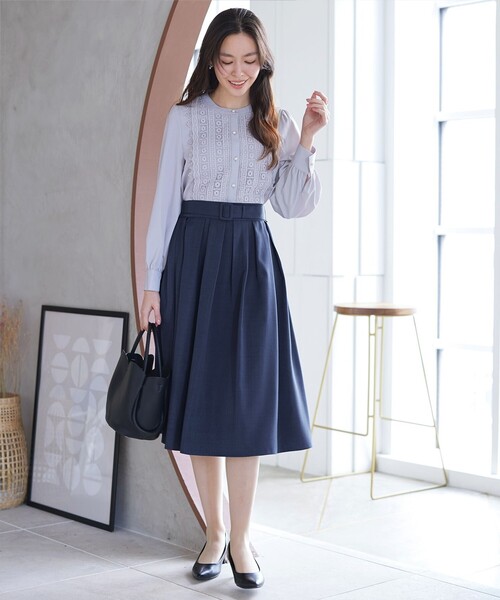 Tiaclasse スカート ベルト付きフレアスカート : ZOZOTOWN Yahoo!店