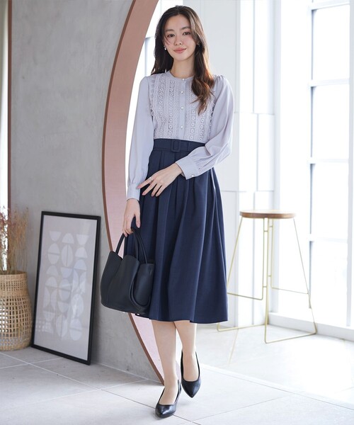 Tiaclasse スカート ベルト付きフレアスカート : ZOZOTOWN Yahoo!店
