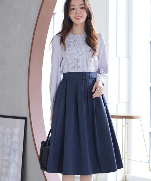 Tiaclasse スカート ベルト付きフレアスカート : ZOZOTOWN Yahoo!店