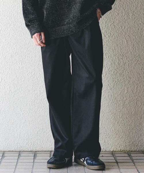 SENSE OF PLACE by URBAN RESEARCH ワイドパンツ パンツ ブラッシュド