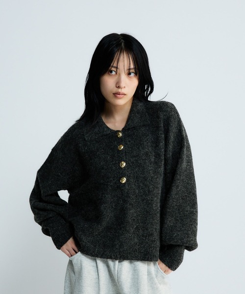 JEANASIS（ジーナシス） ニット セーター 「選べる着丈」7Gアルパカ