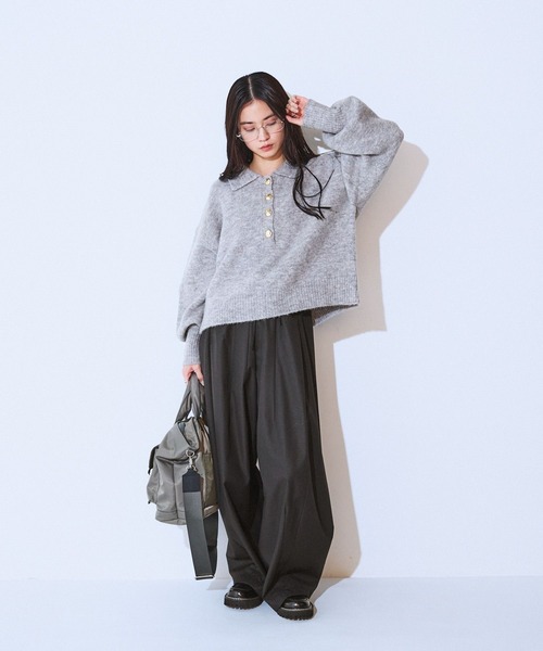 JEANASIS（ジーナシス） ニット セーター 「選べる着丈」7Gアルパカ