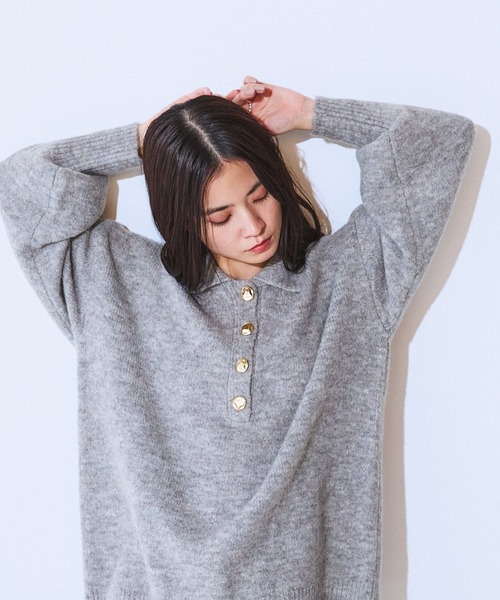 JEANASIS（ジーナシス） ニット セーター 「選べる着丈」7Gアルパカ