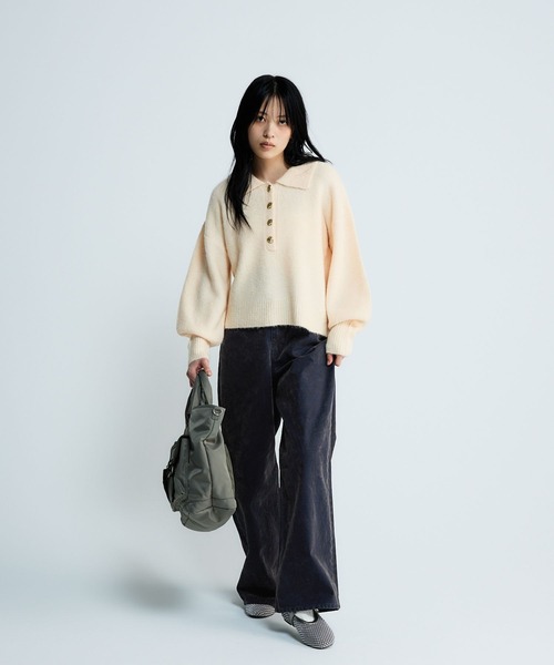 JEANASIS（ジーナシス） ニット セーター 「選べる着丈」7Gアルパカ