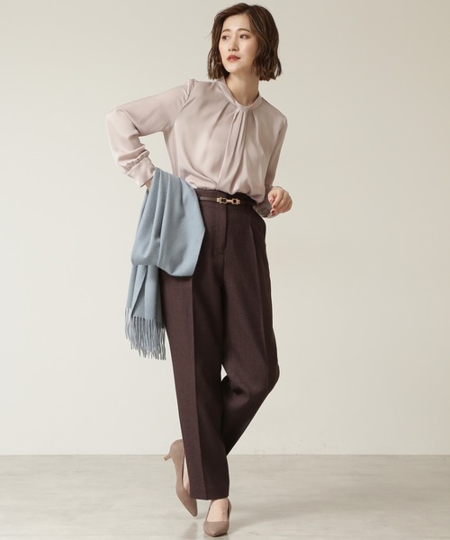 「NATURAL BEAUTY BASIC」 長袖ブラウス MEDIUM ベージュ レディース_画像8