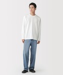 tシャツ 紳士 天竺編みクルーネック長袖Tシャ...の詳細画像1