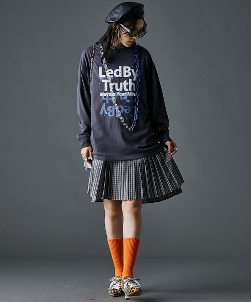 「GEVS.」 シャツワンピース LL ネイビー レディース_画像2