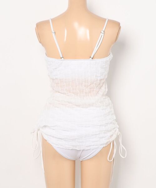 ホワイト レース セパレート水着 ビキニ パレオ付き 水着 ホワイトレース レイヤードセパレート水着 3点セット レディース