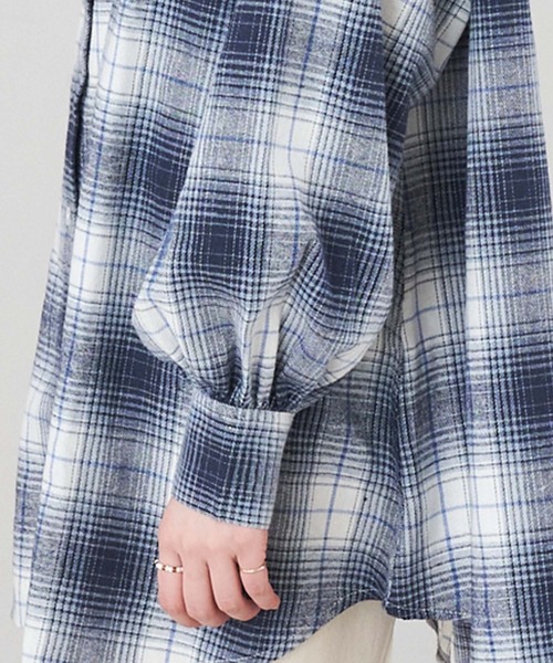 「U.S. POLO ASSN.」 長袖ネルシャツ FREE グレー レディース_画像3