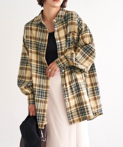 「U.S. POLO ASSN.」 長袖ネルシャツ FREE グレー レディース_画像5