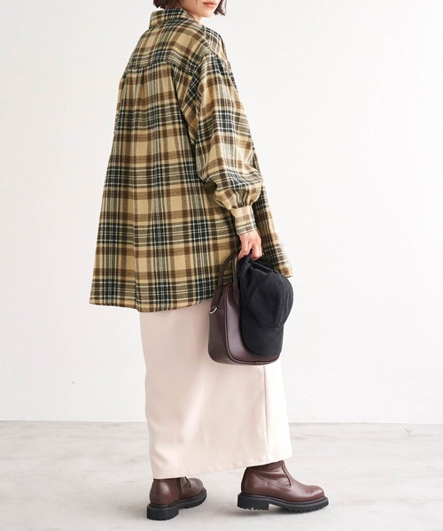 「U.S. POLO ASSN.」 長袖ネルシャツ FREE グレー レディース_画像6