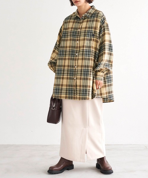 「U.S. POLO ASSN.」 長袖ネルシャツ FREE グレー レディース_画像8