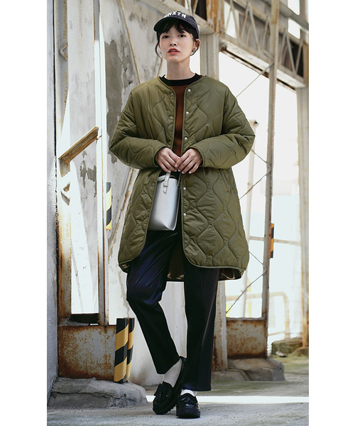 「zootie」 ノーカラーコート M ライトベージュ レディース_画像4