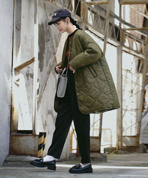 「zootie」 ノーカラーコート M ライトベージュ レディース_画像5