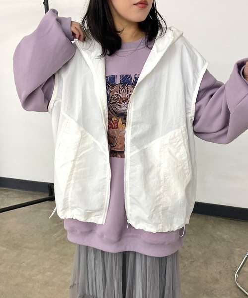 CRB ベスト ジレ ナイロンフードベスト レディース : ZOZOTOWN Yahoo
